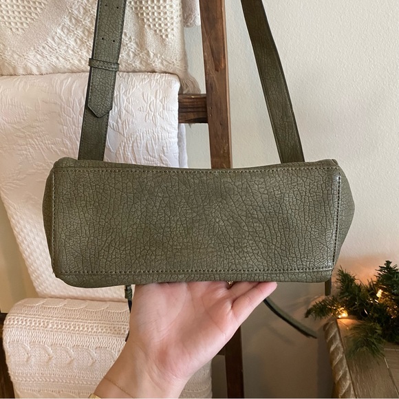 Free People olive green zipper detailed bohemian multi wear bag - Picture 5 of 10